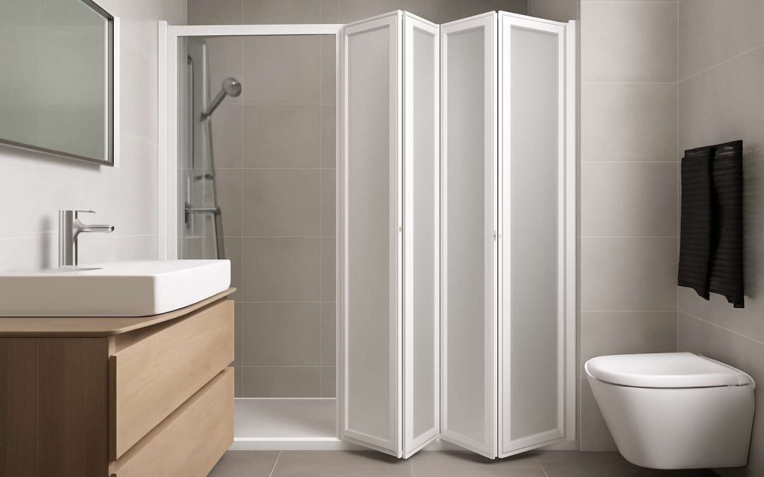 bathroom folding doors at game