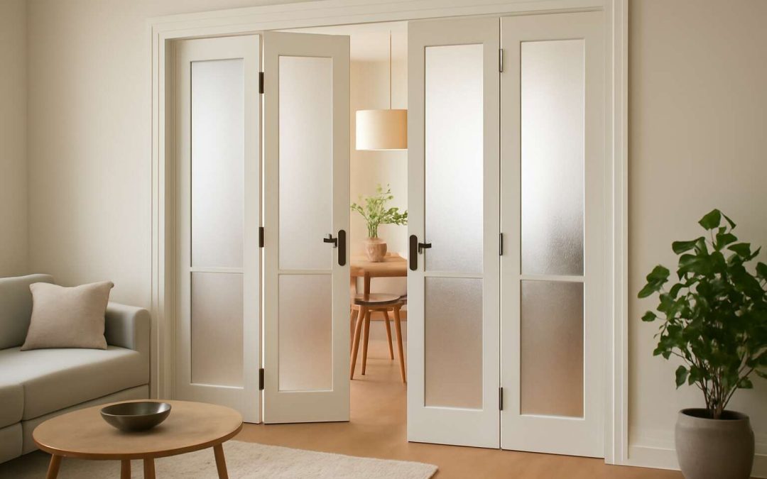 Transform Your Space with Elegant Folding Doors with Frosted Glass for Privacy and Style