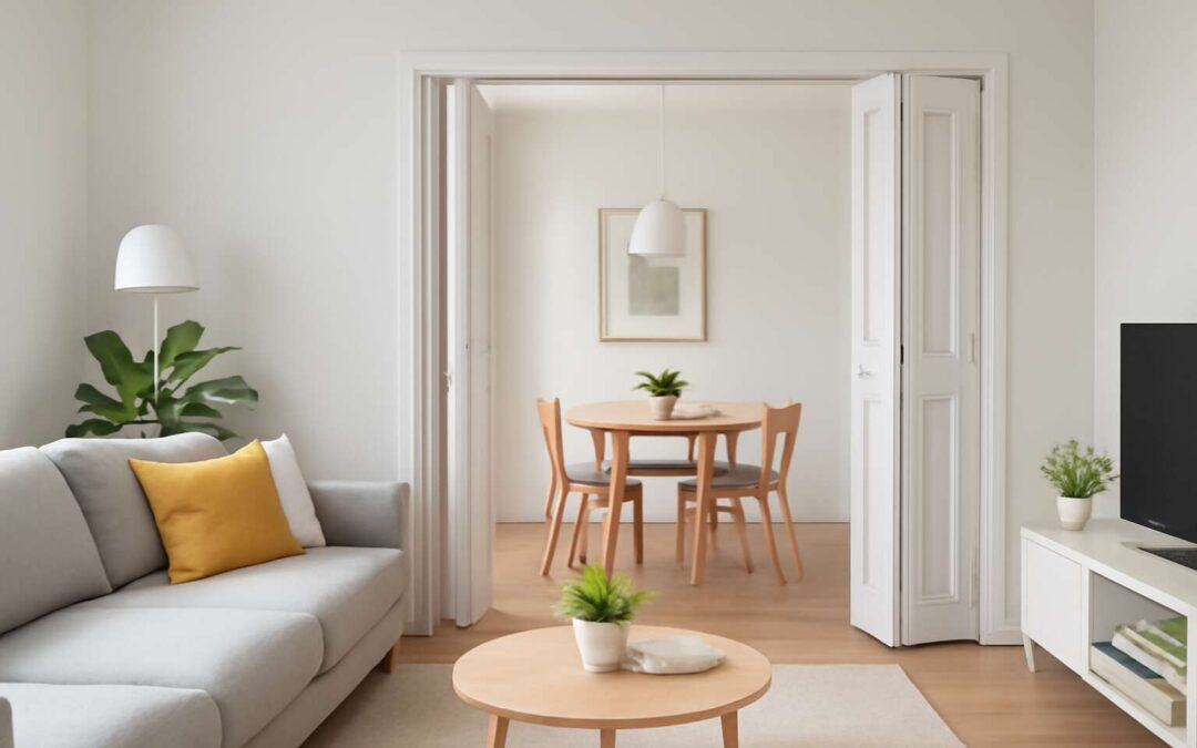 Tiny rooms shine with folding doors for small spaces—style meets space-saving.