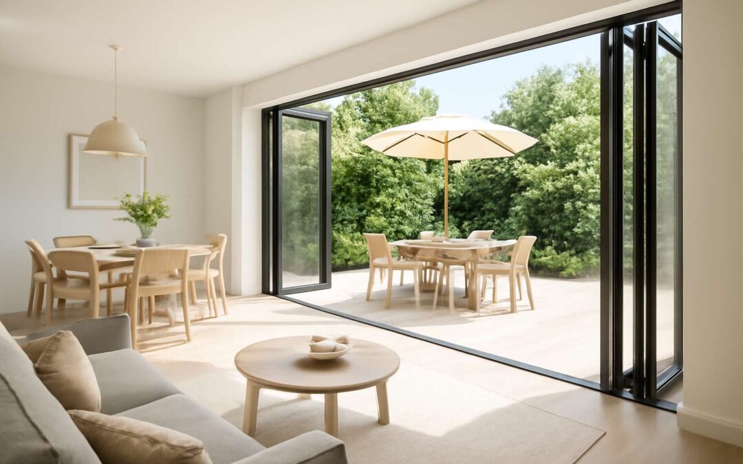 Transform spaces with folding doors at builders for style and seamless access
