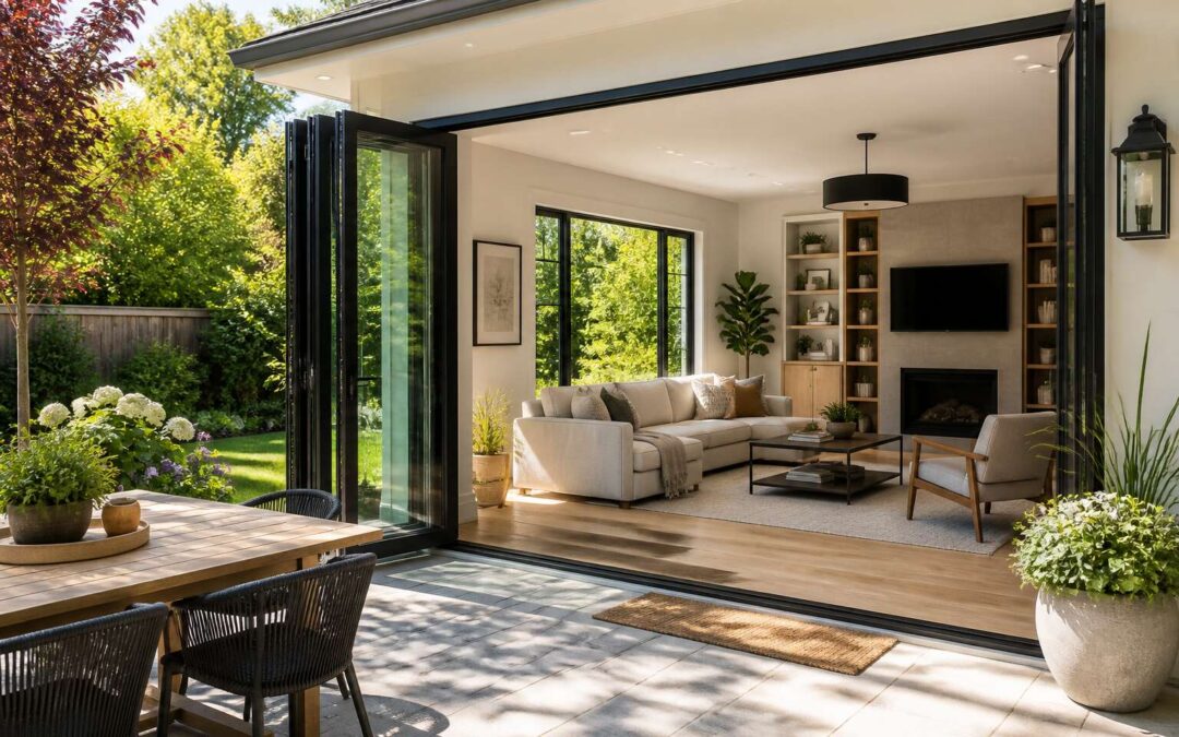 Folding doors backyard transform your patio into a year round room.